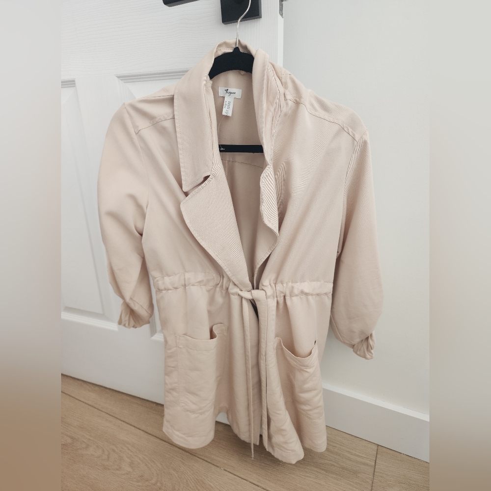 Beige Maternity Spring Coat - Picture 3 of 3